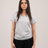 V-neck t-shirt - Light grey