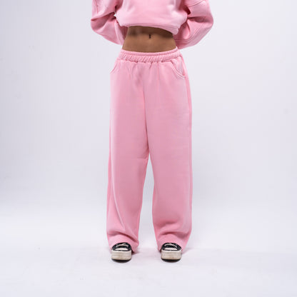 Semi-striped pink sweatpants