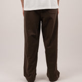 Wide-leg sweatpants - Night brown