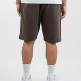 French terry shorts - Night brown