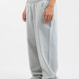Wide-leg sweatpants - Heather grey