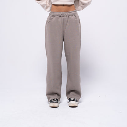 Semi-striped graphite sweatpants