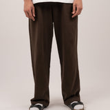 Wide-leg sweatpants - Night brown