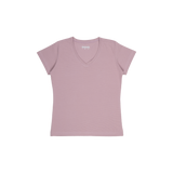 V-neck t-shirt - Dusty rose