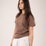 Mid-weight regular t-shirt - Brown
