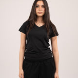 V-neck t-shirt - Black