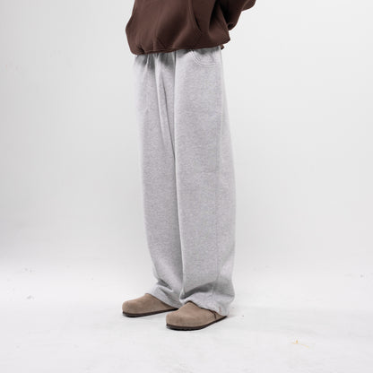 Semi-striped heather grey sweatpants