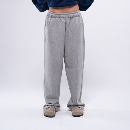 Semi-striped grey sweatpants