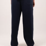 Wide-leg sweatpants - Navy blue