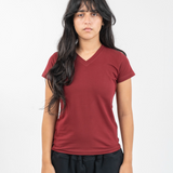 V-neck t-shirt - Burgundy