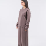 Interlock longsleeve t-shirt - Dark taupe