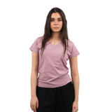 V-neck t-shirt - Dusty rose