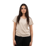 V-neck t-shirt - Cream