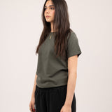 Mid-weight regular t-shirt - Olive green