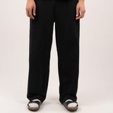 Wide-leg sweatpants - Black