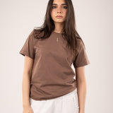 Mid-weight regular t-shirt - Brown