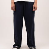 Wide-leg sweatpants - Navy blue