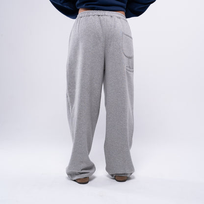 Semi-striped grey sweatpants