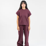 Interlock sleeveless t-shirt - Deep wine