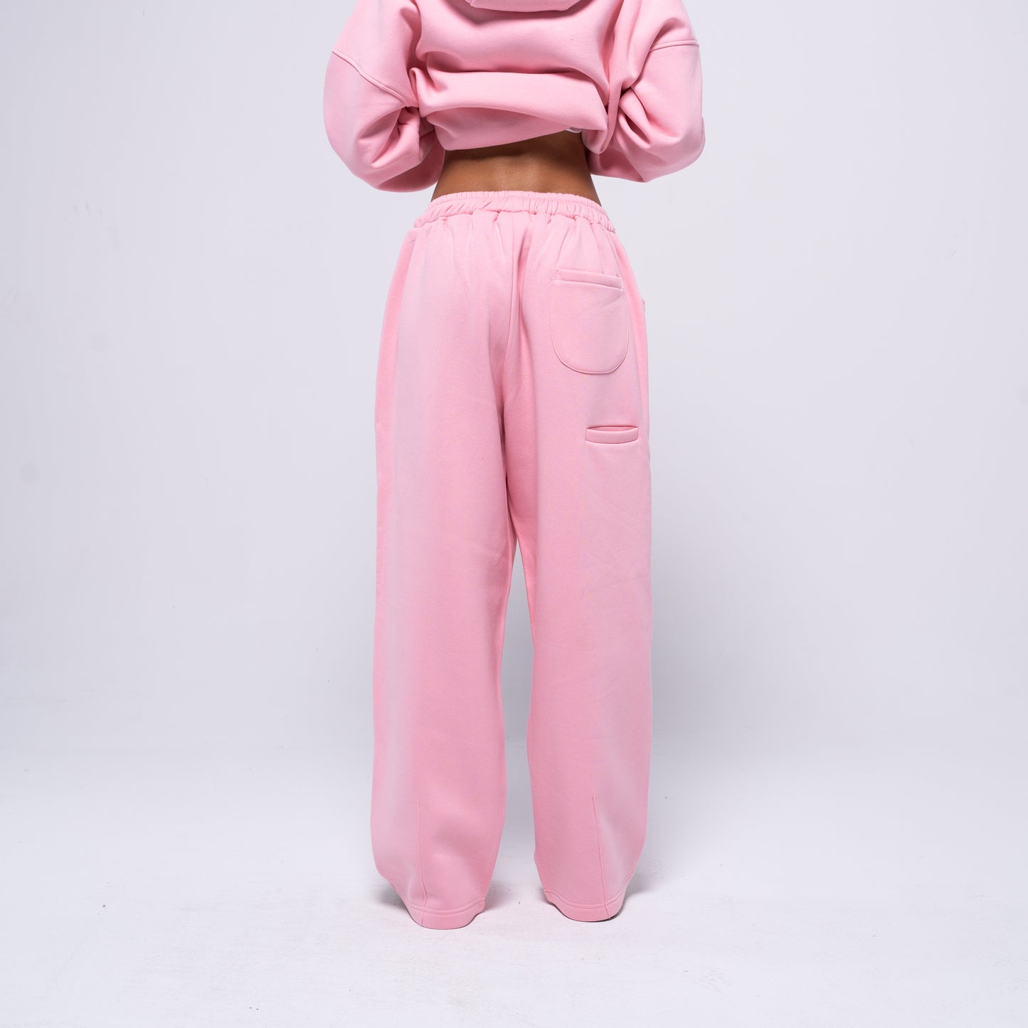 Semi-striped pink sweatpants