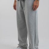 Wide-leg sweatpants - Heather grey