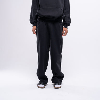 Semi-striped black sweatpants