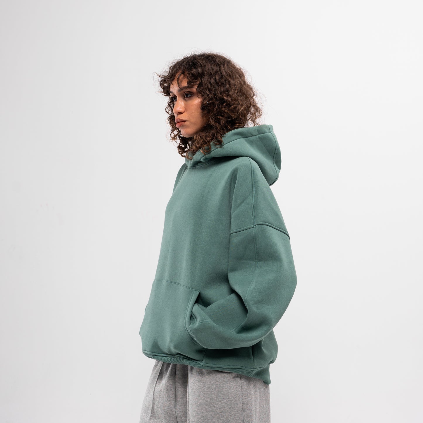 Pine-green hoodie