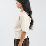 Snatched t-shirt - Pale beige