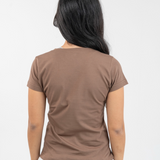 V-neck t-shirt - Brown