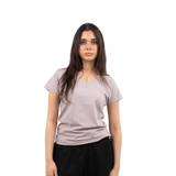 V-neck t-shirt - Pale rose