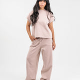 Interlock sleeveless t-shirt - Soft pink