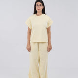 Interlock sleeveless t-shirt - Pastel yellow
