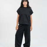 Interlock sleeveless t-shirt - Black