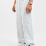 Double striped sweatpants - Cloud white
