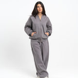 Zip-Up hoodie - Lava grey