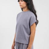 Interlock sleeveless t-shirt - Heather purple