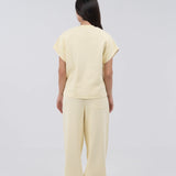 Interlock sleeveless t-shirt - Pastel yellow