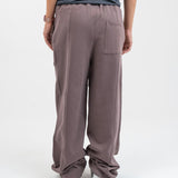 Double striped sweatpants - Deep taupe