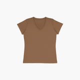 V-neck t-shirt - Brown