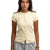 Ribbed buttons top