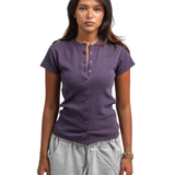 Ribbed buttons top