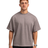 Heavy-weight t-shirt - beige melange