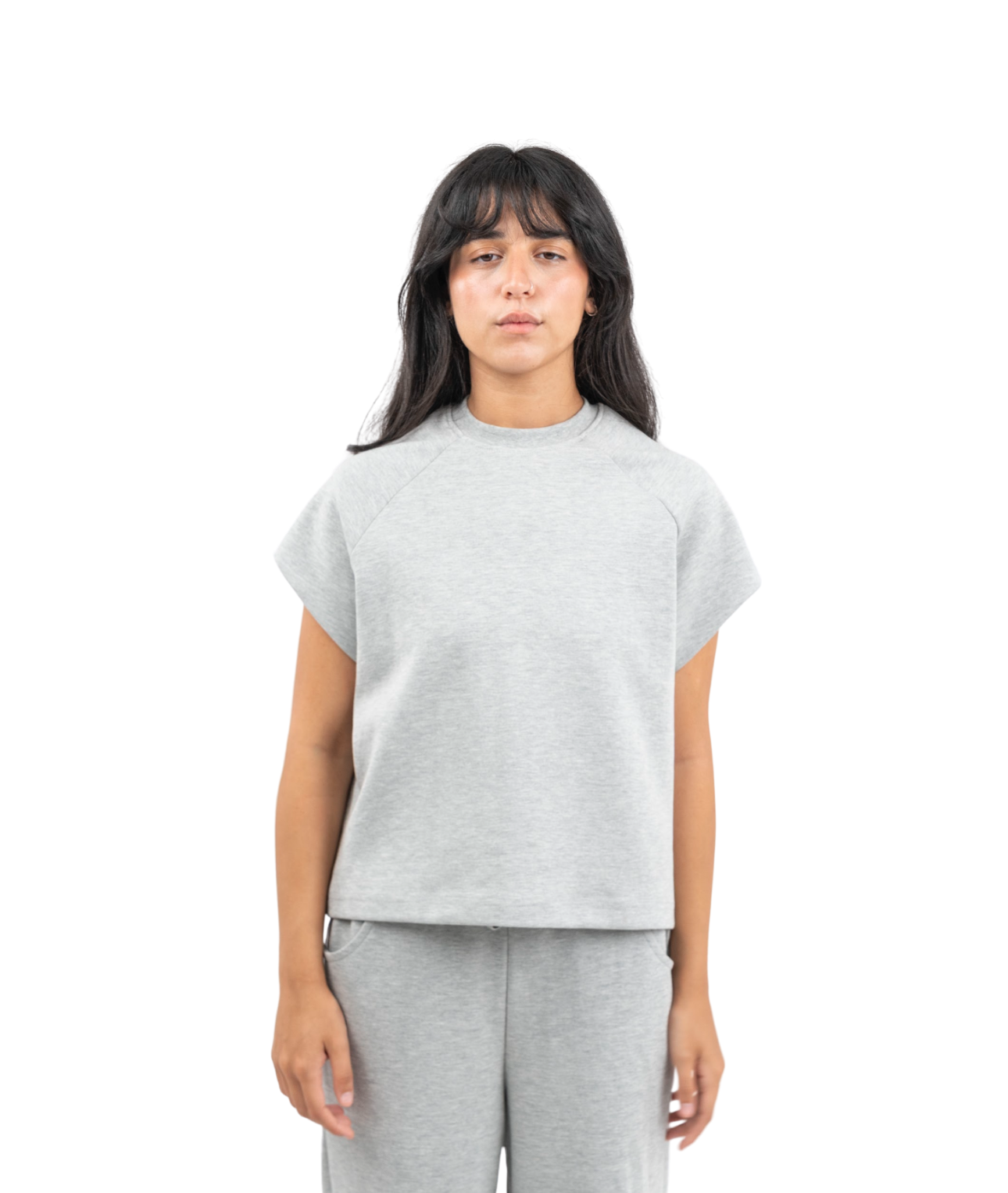 Interlock sleeveless t-shirt