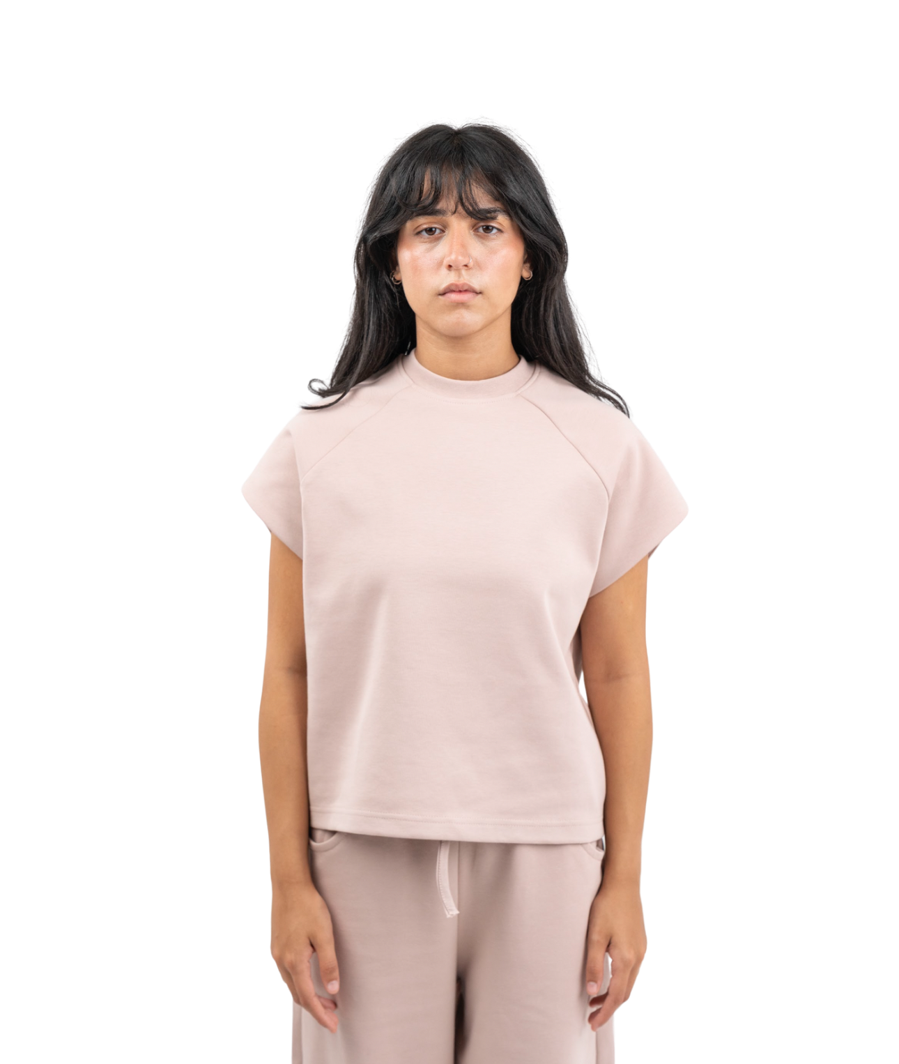 Interlock sleeveless t-shirt