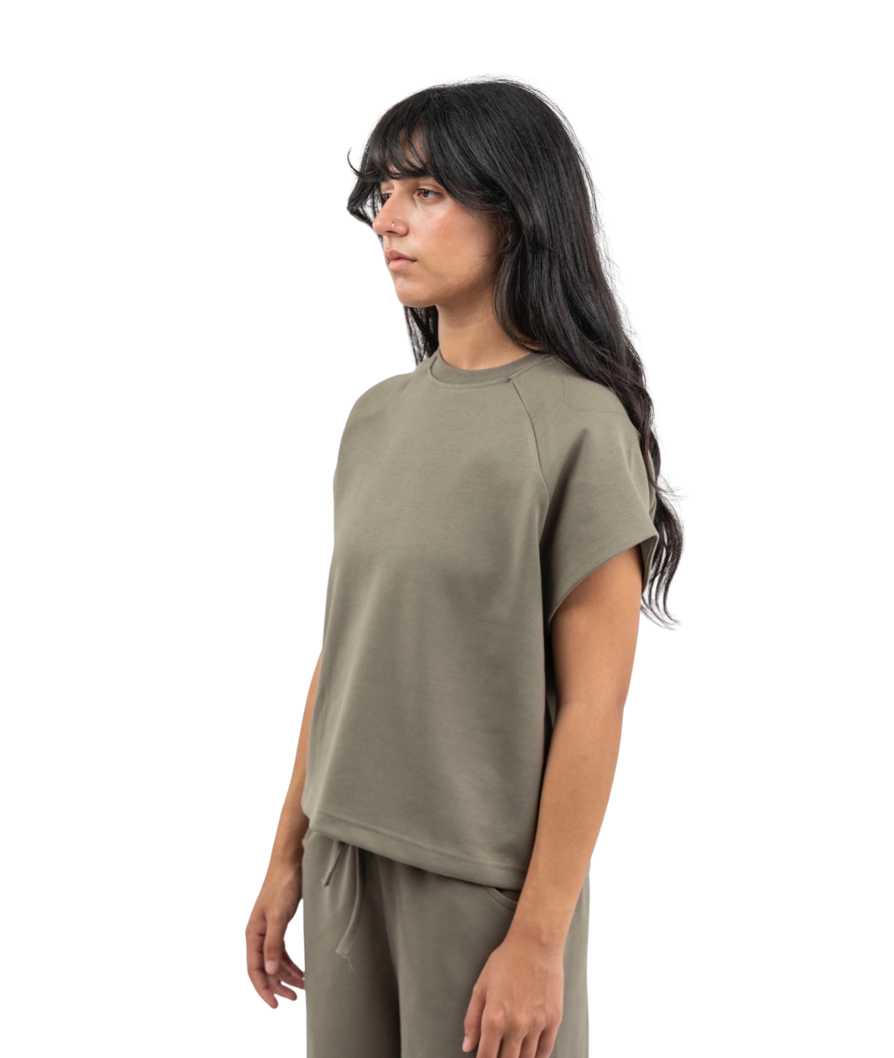 Interlock sleeveless t-shirt