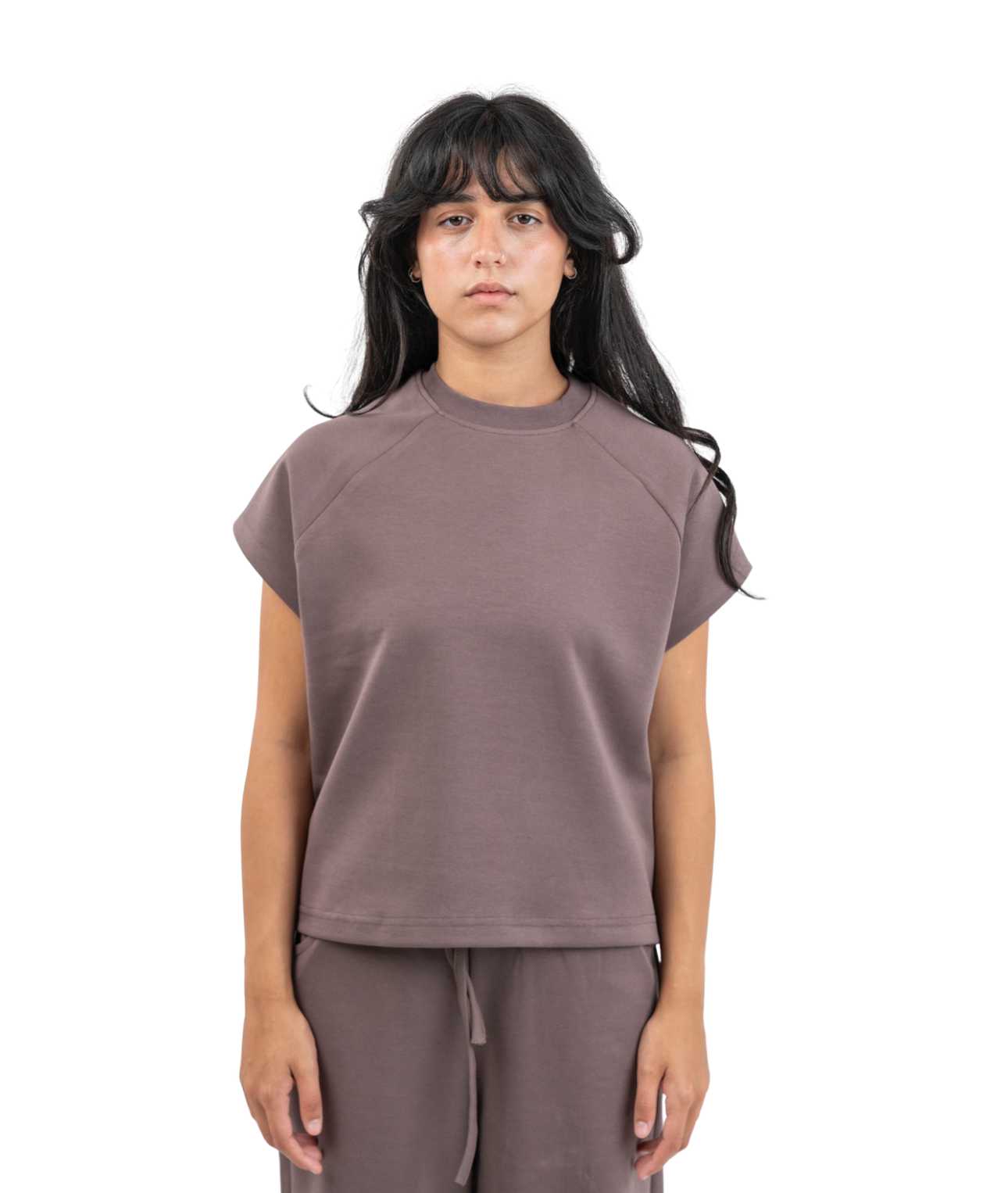 Interlock sleeveless t-shirt
