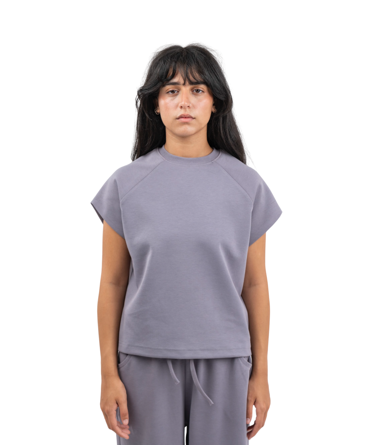 Interlock sleeveless t-shirt