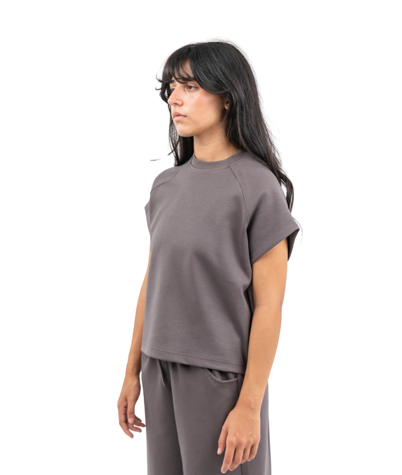 Interlock sleeveless t-shirt