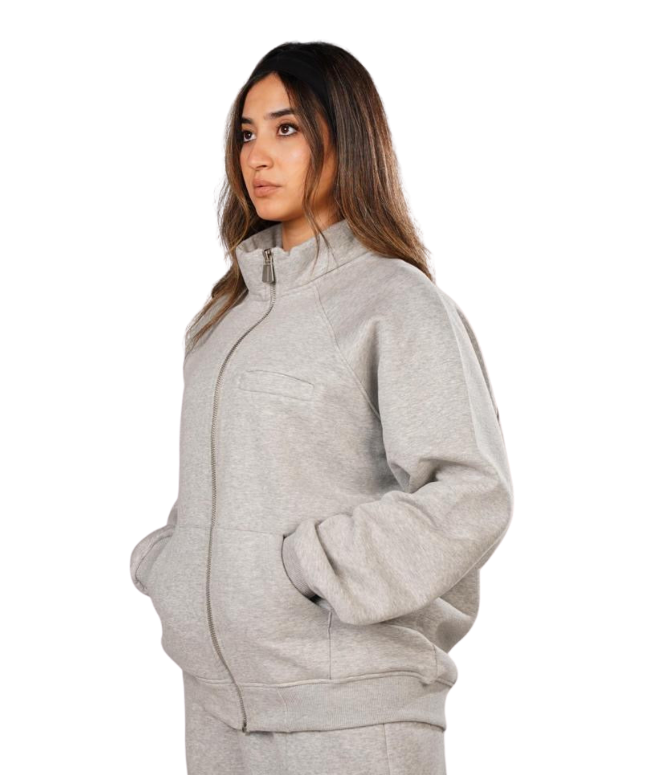 Triple pocket zip-up