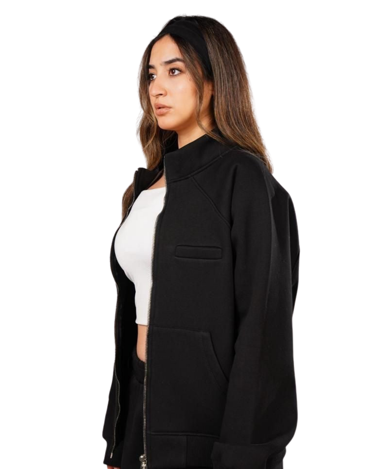 Triple pocket zip-up